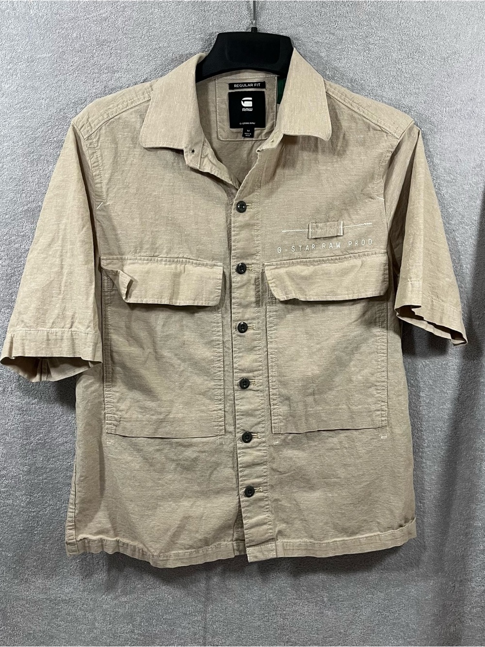 G-Star Raw Rovic Tape Shirt Mens Medium Cargo Utility Long Sleeve Gorpcore Tech